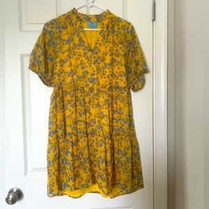 Yellow floral dress